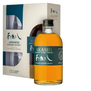 Akashi Sherry Cask Japanese Whisky & 2 Glasses Gift Set 50cl 40% vol