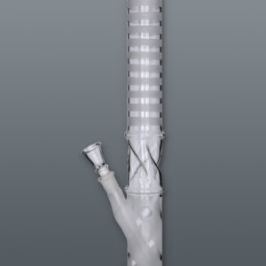 GLASS BONG WATER PIPE MATTE PATTERN LONG SPECIAL 45X5 CM