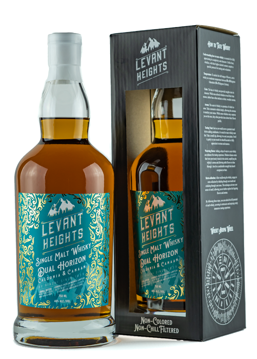 Levant Heights Dual Horizons – Lightly Peated Single Malt Whisky 700ml 46% Vol