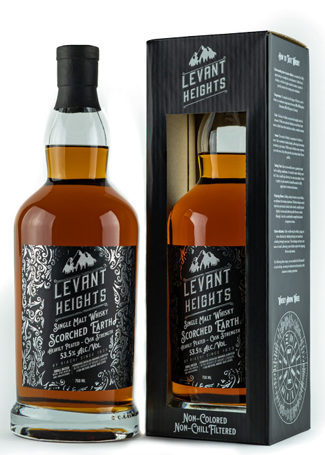 Levant Heights Scorched Earth – Heavily Peated - Cask Strength 700 Ml 53.5% Vol
