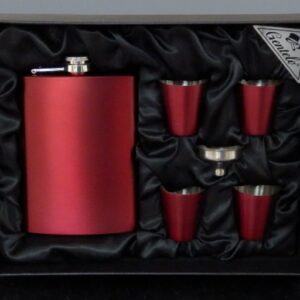 RED MATT HIP FLASK - 4-pack set - BOX