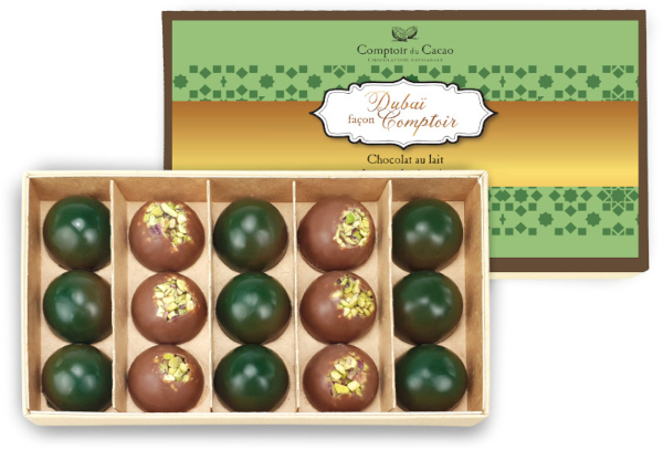 Comptoir du Cacao Emerald Shine of Dubai Gift Box 110g