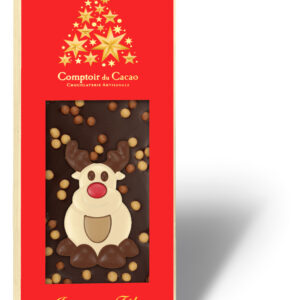 Comptoir du Cacao Dark Xmas bar Reindeer 90g