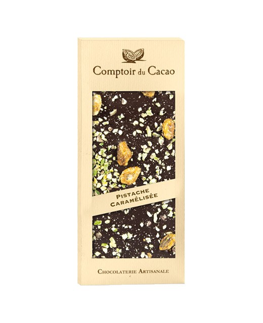 Comptoir du Cacao Gourmet bar Dark pistachios 90g