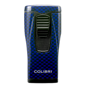 Colibri Monaco Triple-Flame Lighter, Blue Carbon Fiber Print
