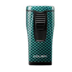 Colibri Monaco Triple-Flame Lighter, Green Carbon Fiber Print