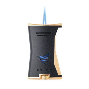 Colibri Slim Black And Gold Single Jet Lighter